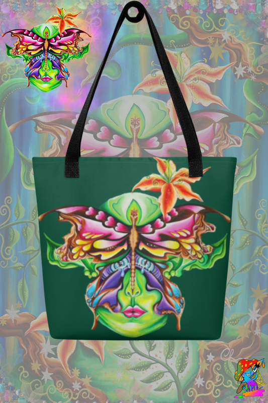 Psychedelic Fae-Pixie Tote Bag 🧚♀️ – Festival Ready & Enchanting