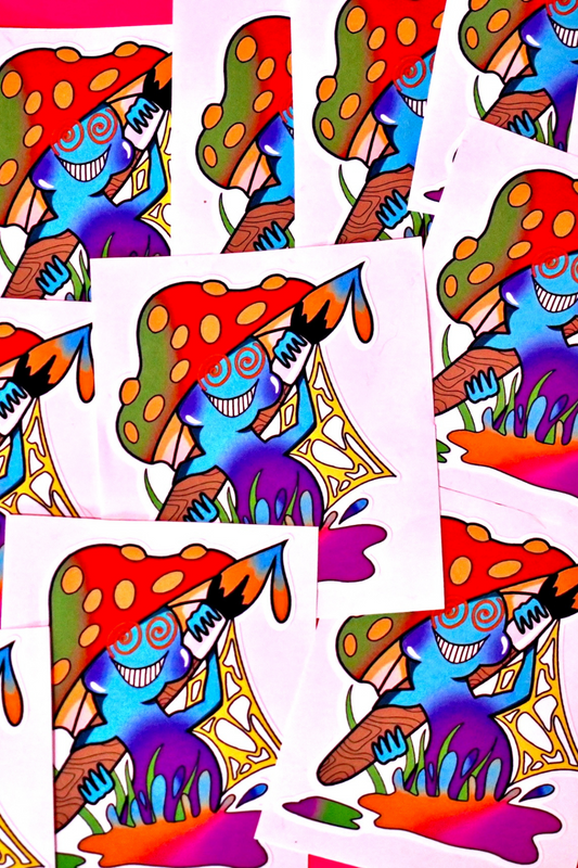 Official Trippy Creations Mushroom Logo Sticker