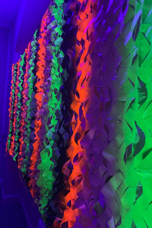 Custom Made UV Halloween Camo Net Decorations