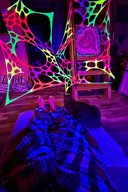 Pack Of Two 1m Sized UV Rainbow Decorations