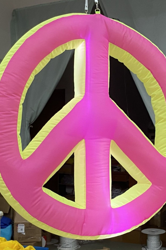 1.2m LED Inflatable Peace Sign Hire Pack