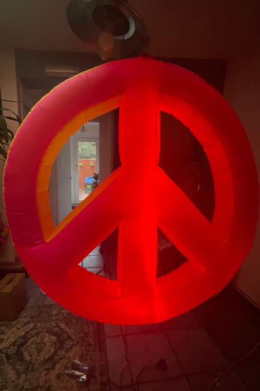 1.2m LED Inflatable Peace Sign Hire Pack