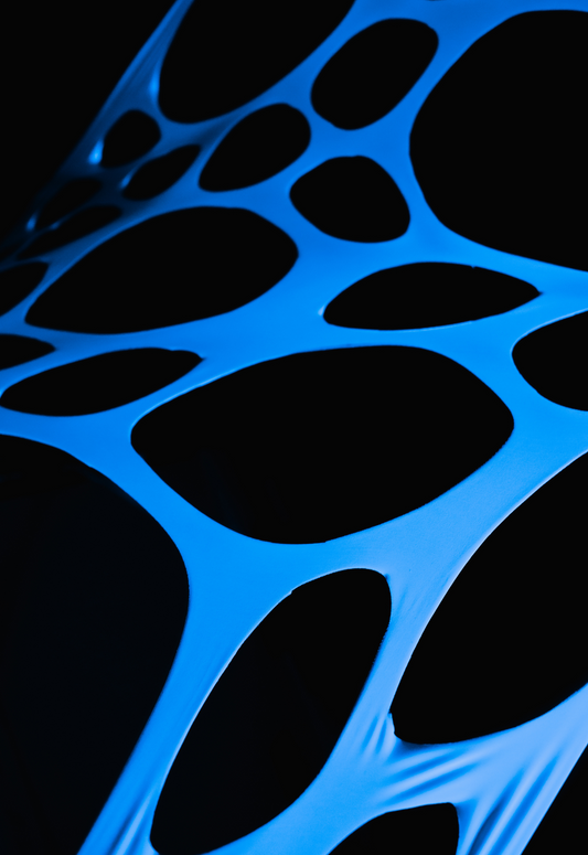 Pack of Two 3m Size UV Reactive Event Decorations In White (Blue Glow)