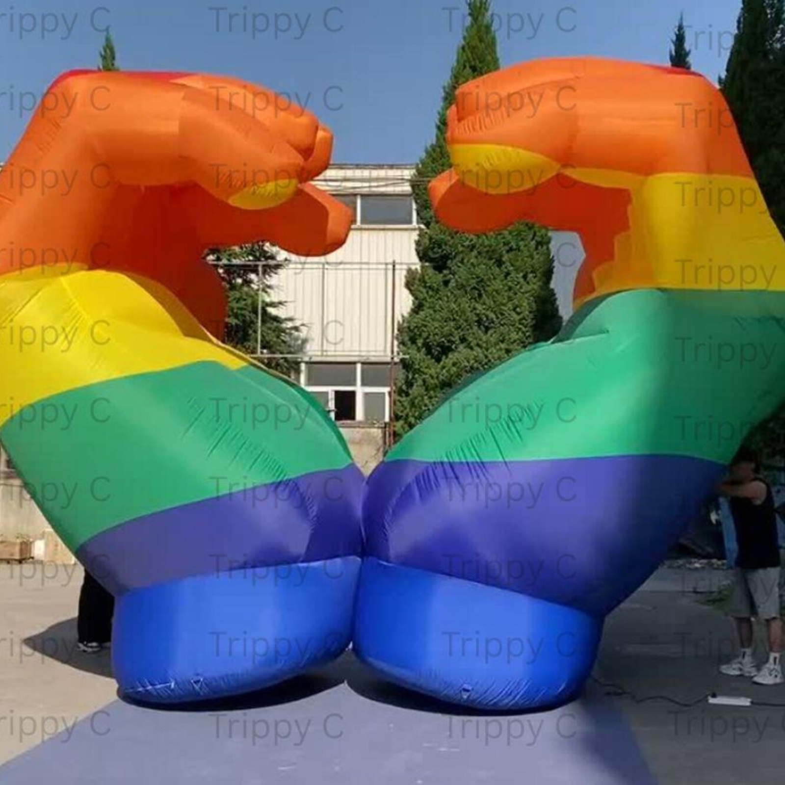 Inflatable party decorations for pride month events