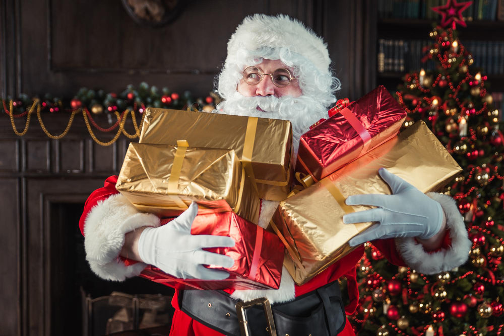 How does Santa deliver presents in one night?