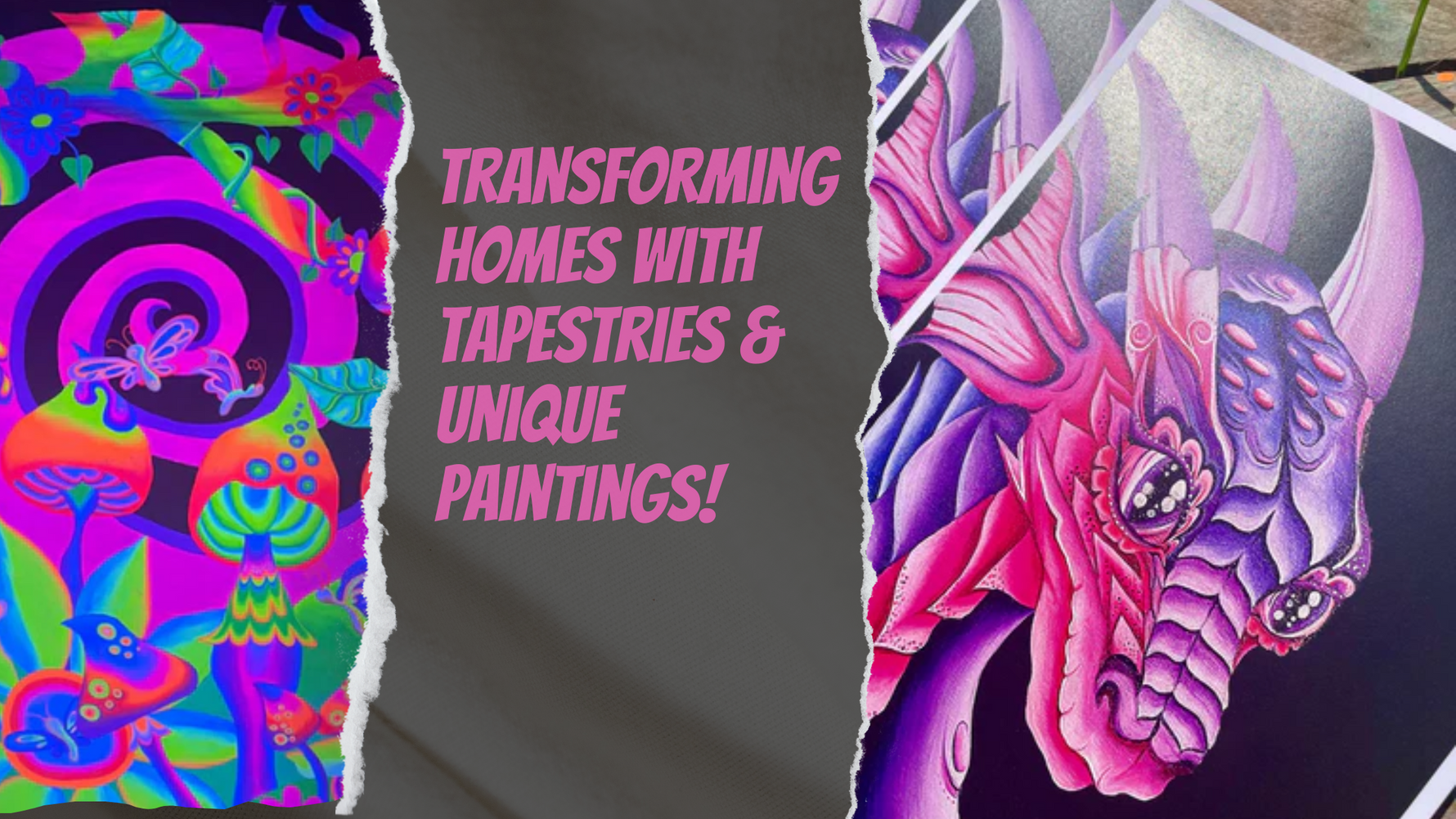 Radiant Spaces: Transforming Homes with UV Tapestries & Unique Paintings