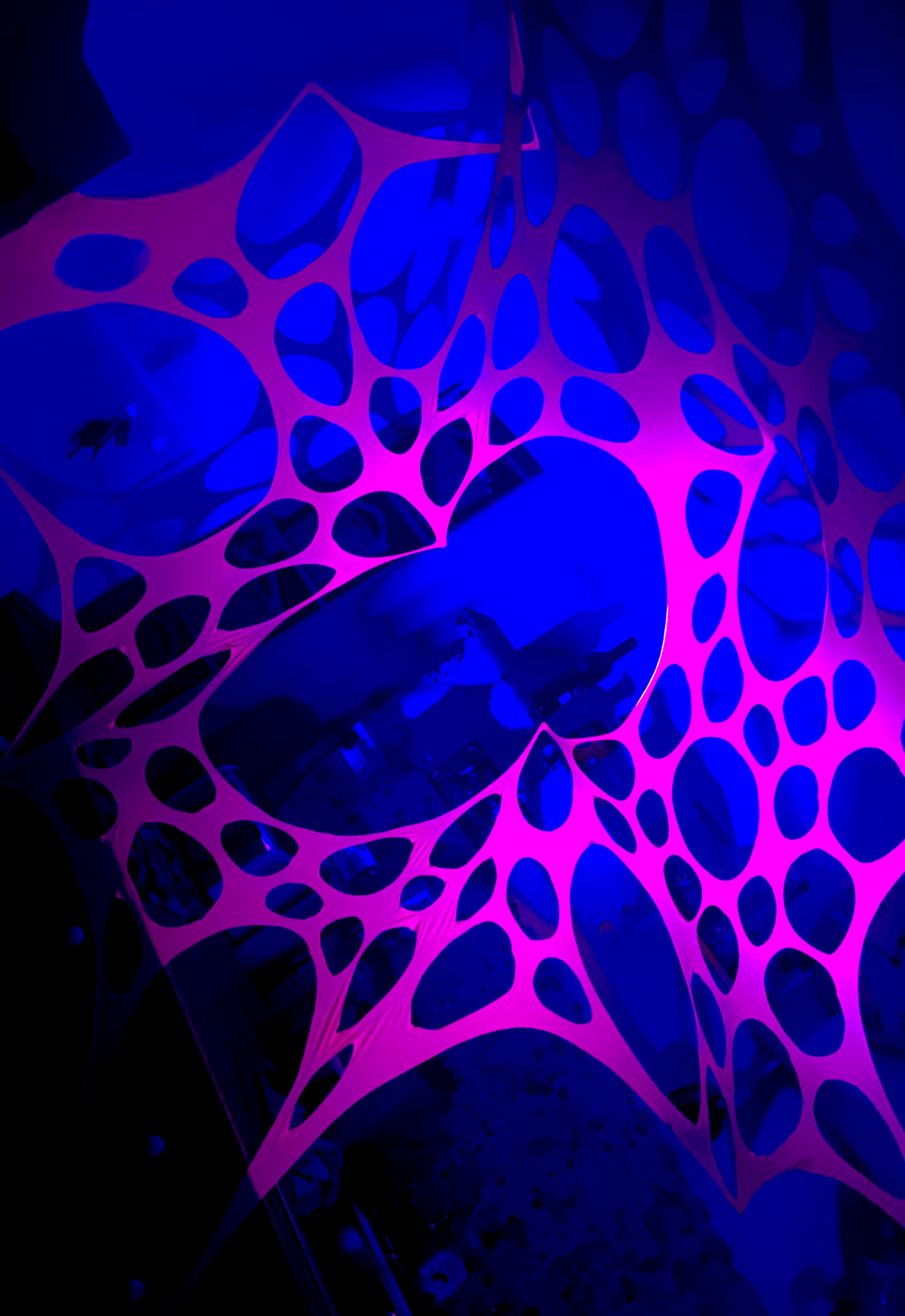 UV Pink Halloween Decoration Hire Packs for a Cosmic Party Glow