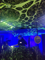 Hire UV-reactive trippy wall hangings for festivals