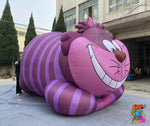 Large inflatable Cheshire Cat decoration for festivals and immersive party decor