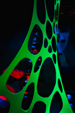 Halloween UV glowing wall and room decorations for hire