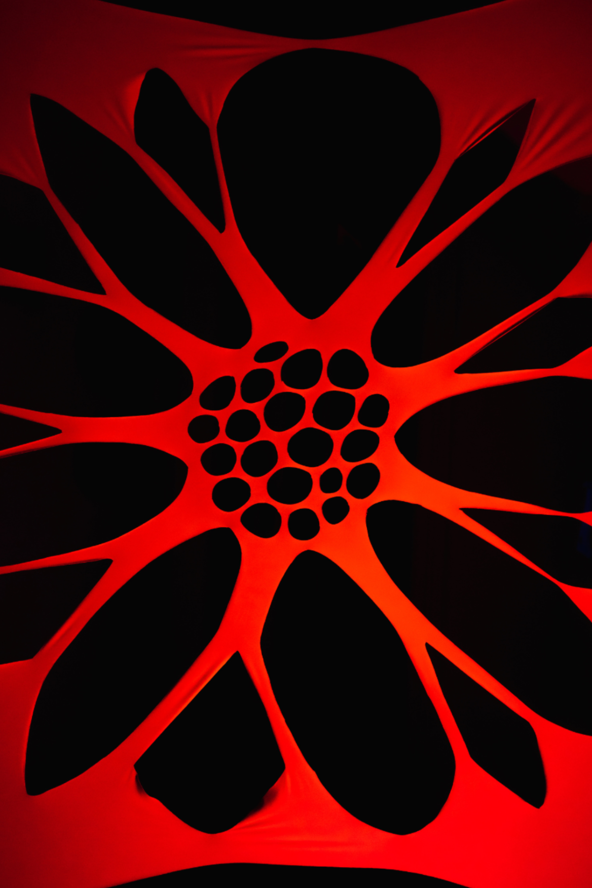 Pink UV party decoration hire for raves, clubs, and live events