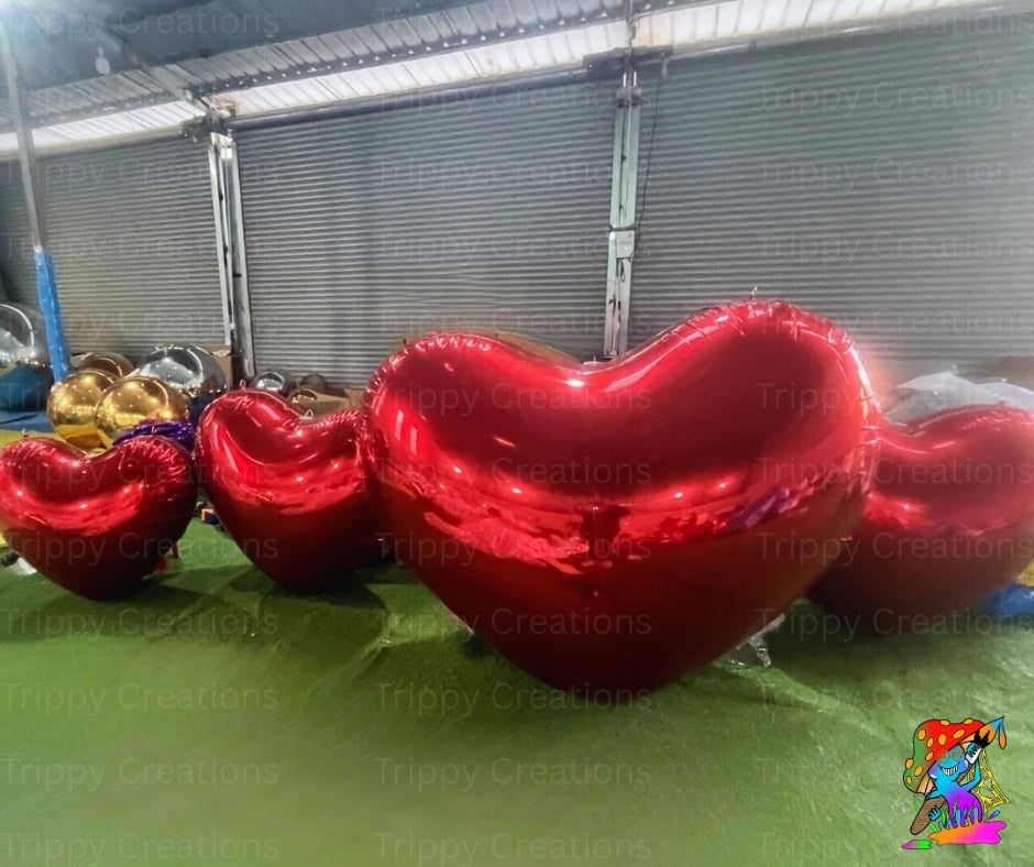 Inflatable red hearts for weddings, parties, and romantic displays