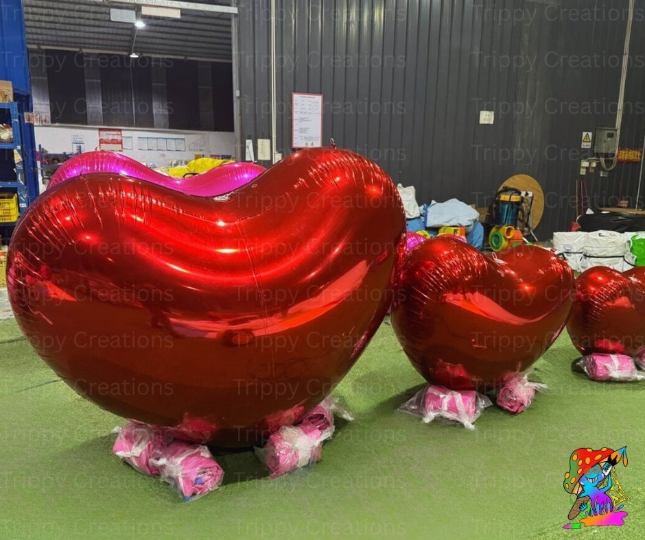 Giant waterproof inflatable heart props for event decor