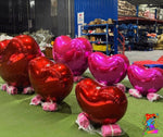 PVC love heart inflatables for garden parties and festivals