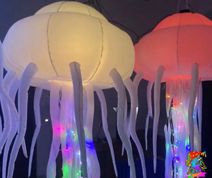 Pack Of 5 2m Size LED Jelly Fish Inflatable Event Decorations