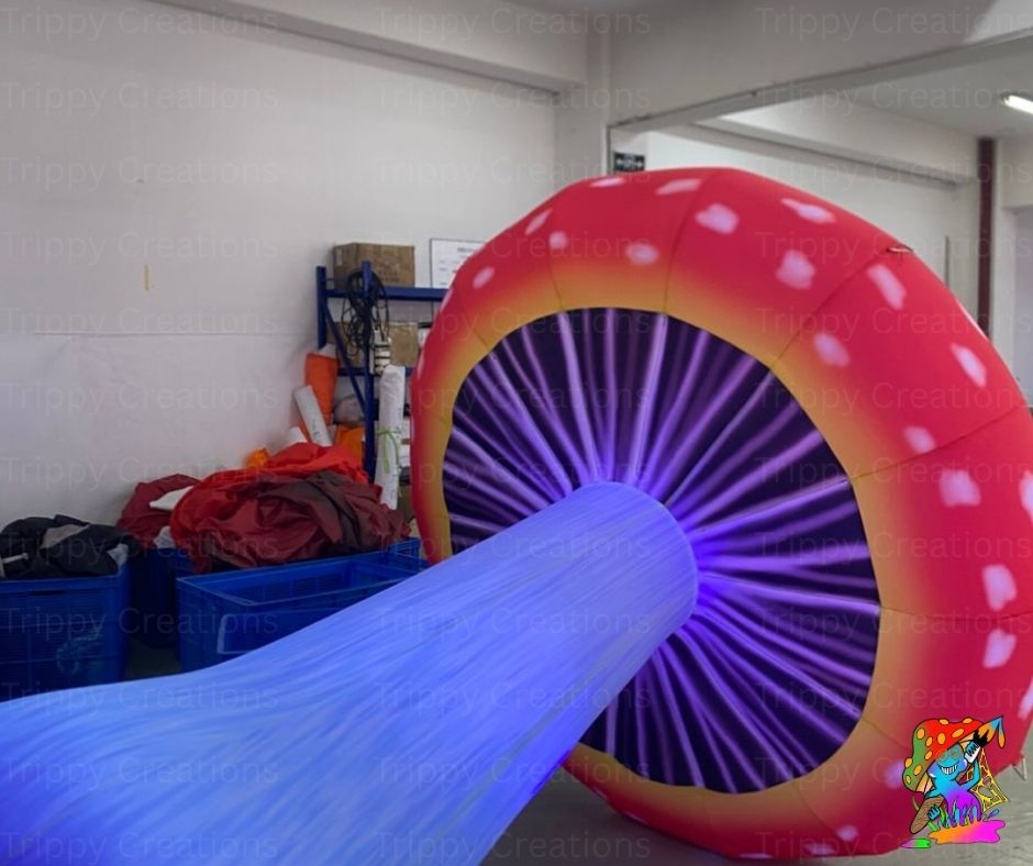 Alice in Wonderland party backdrop props with oversized flowers