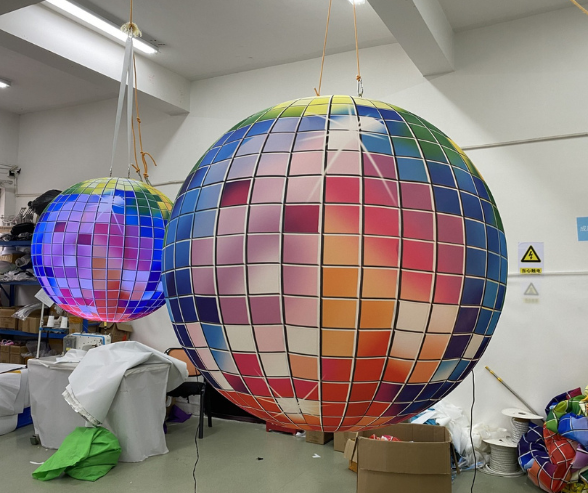 Giant LED Inflatable Disco Ball Decorations