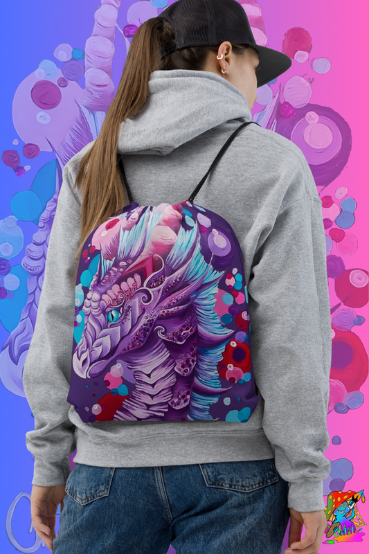 Fantasy Dragon Drawstring Bag – Perfect for PE & School 🏫