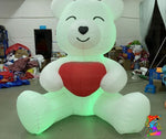 Giant Valentine’s inflatable bear with heart for events