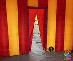 Vibrant inflatable carnival stall for festivals and parties