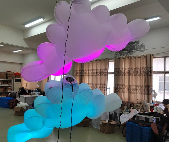 Puffy Inflatable LED Cloud Event Decorations