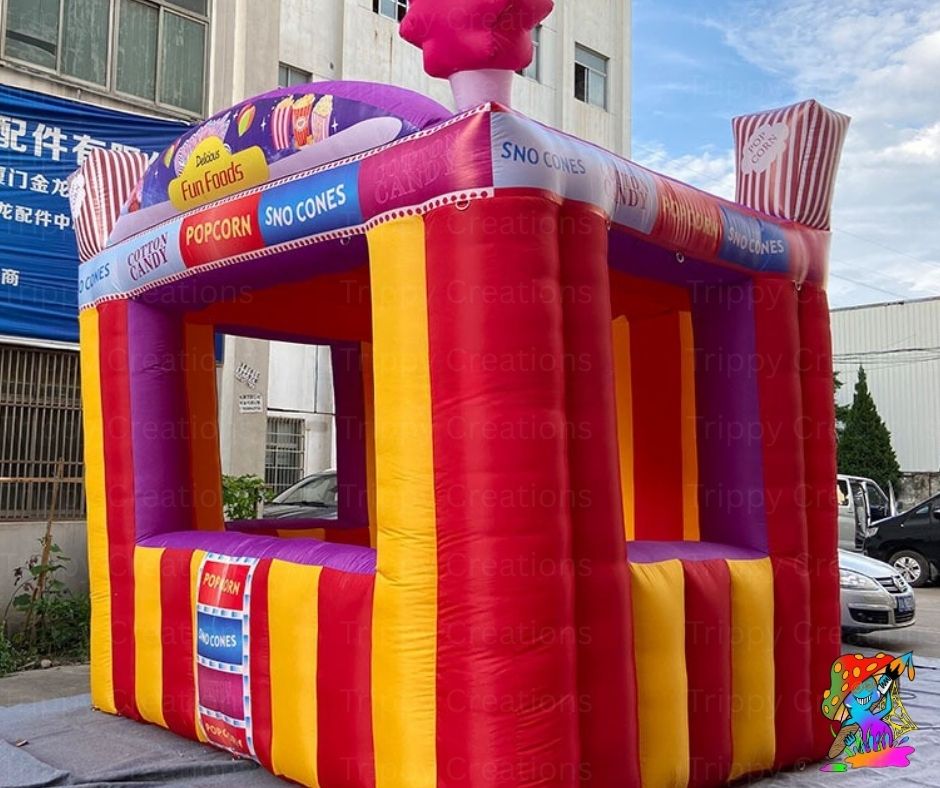 Custom-printed inflatable festival food booth decoration
