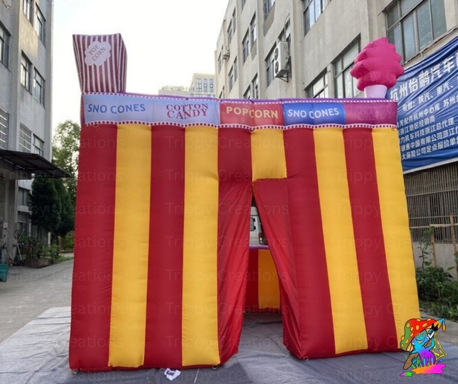 Branded inflatable food kiosk for event setups