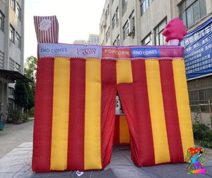 Branded inflatable food kiosk for event setups