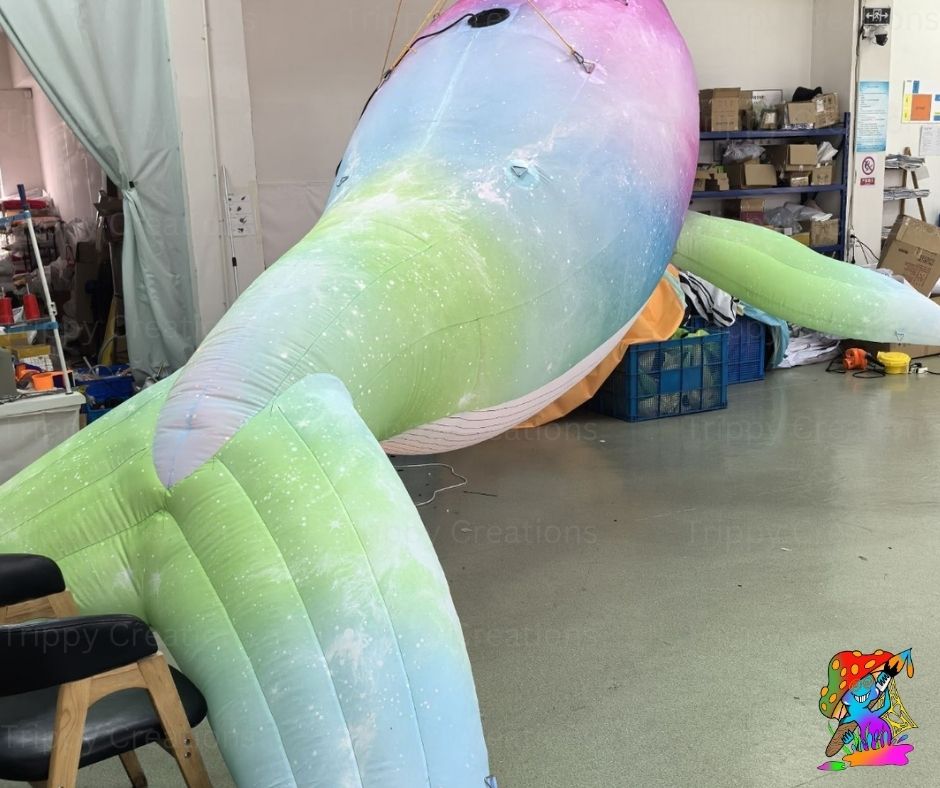 Large Inflatable Whale Decorations – Under the Sea Party Props (3 Sizes)