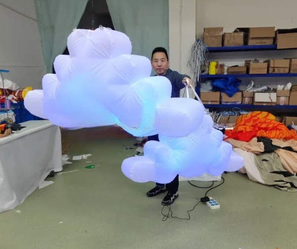 Puffy Inflatable LED Cloud Event Decorations