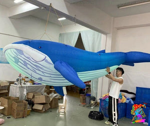 Large Inflatable Whale Decorations – Under the Sea Party Props (3 Sizes)