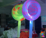 Ceiling-hanging LED lollipop inflatable for parties