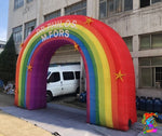 Customisable inflatable rainbow prop for events and parties