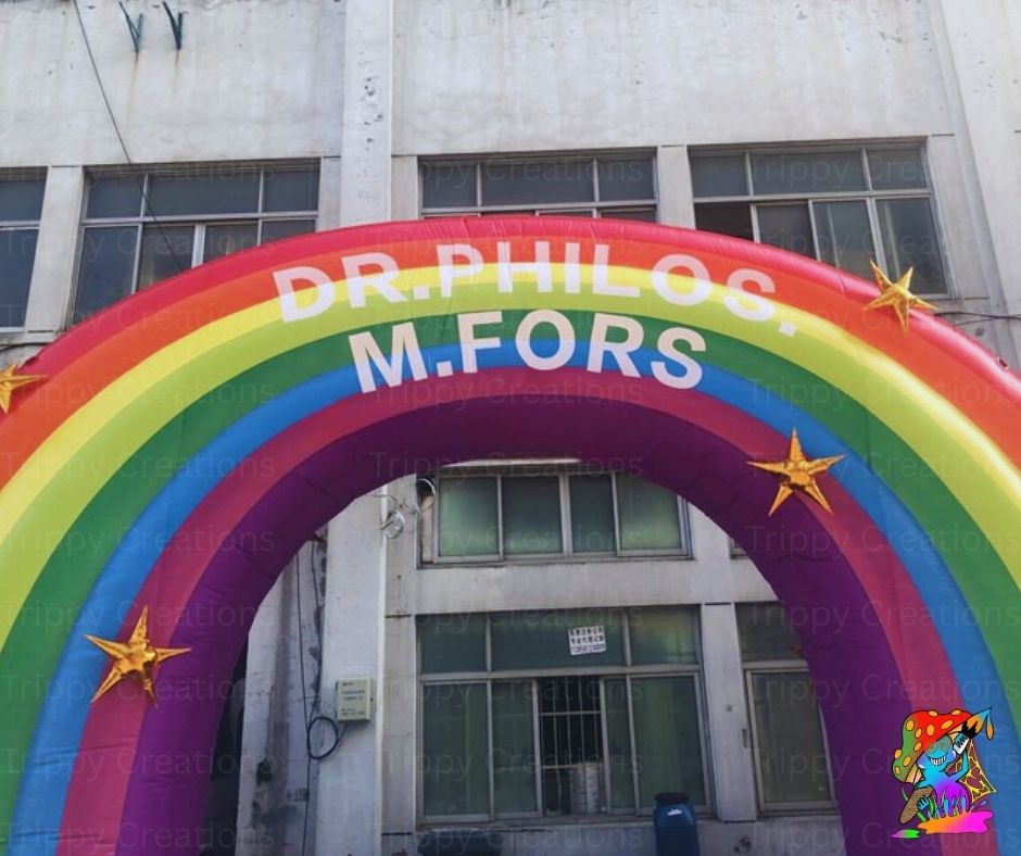 Inflatable rainbow arch 