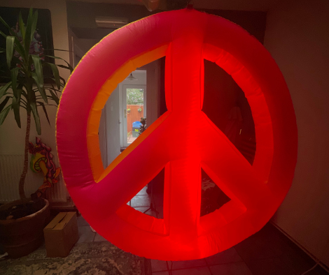 LED Inflatable Peace Sign Party Decoration