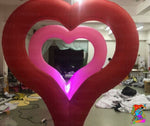 Giant heart-shaped inflatable for themed events