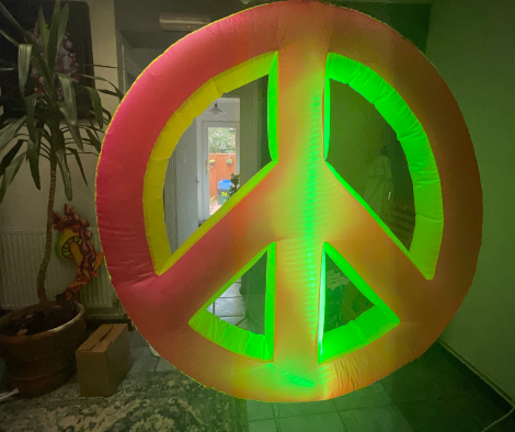 LED Inflatable Peace Sign Party Decoration