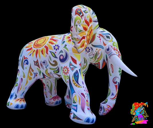 Giant LED Inflatable Patterned Elephant Event Decoration