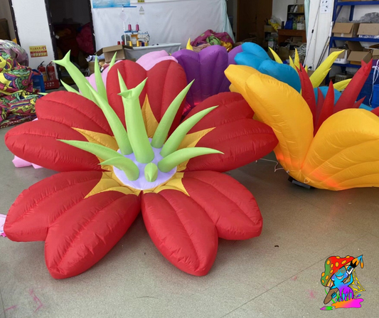 trippy inflatable flower decorations