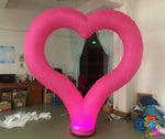 Colourful inflatable hearts for romantic events