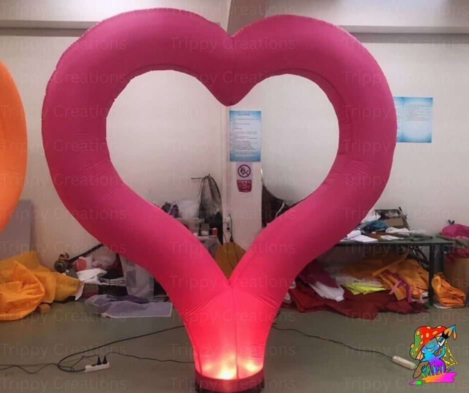 Romantic party prop inflatable heart for celebrations
