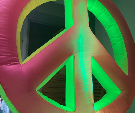 LED Inflatable Peace Sign Party Decoration