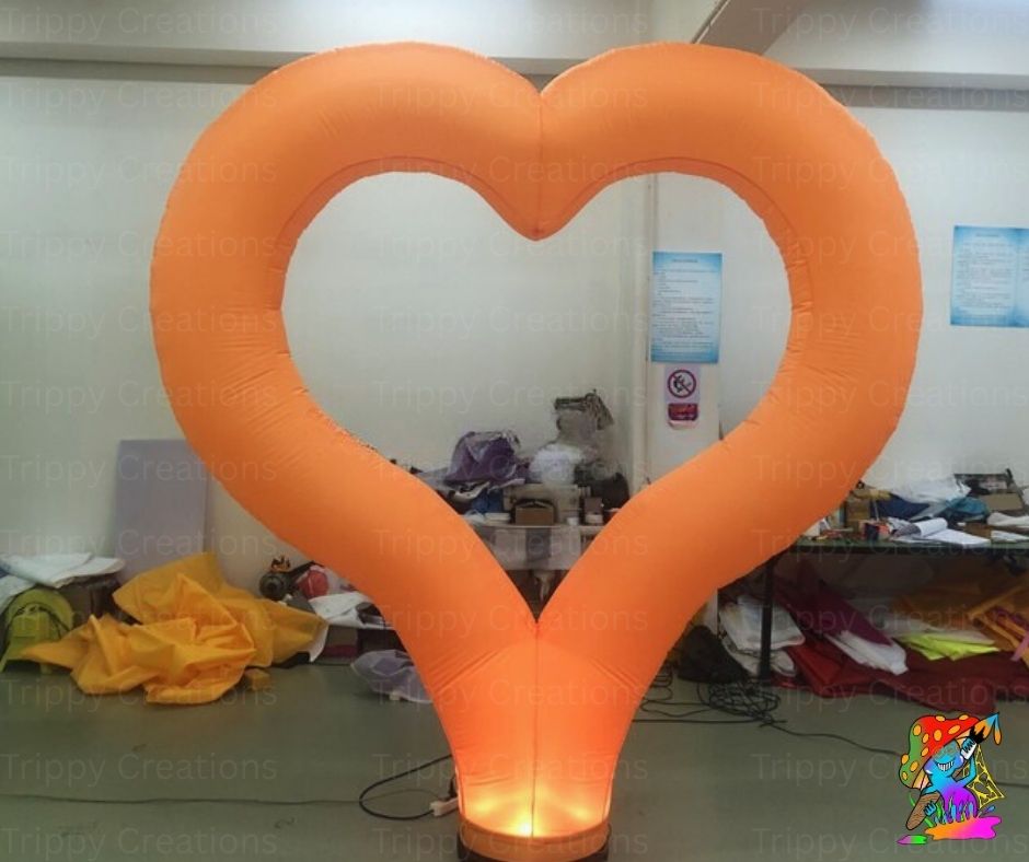 Inflatable heart for weddings, proposals, and parties