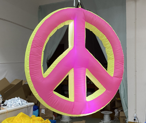 LED Inflatable Peace Sign Party Decoration