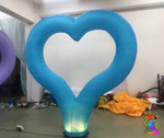 Multicolour inflatable heart decoration for parties