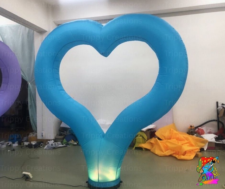 Multicolour inflatable heart decoration for parties