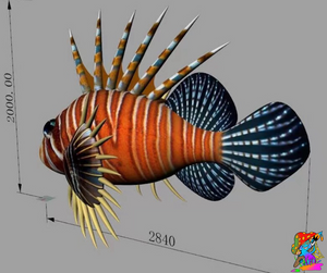 2m Inflatable Rainbow Fish Prop – Under the Sea Party Decoration