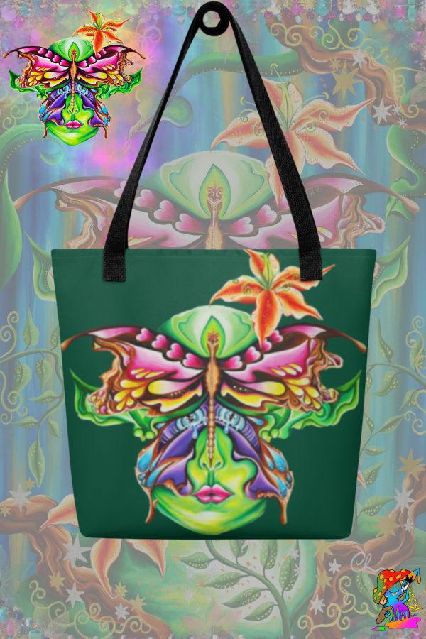 Psychedelic Fae-Pixie Tote Bag 🧚‍♀️ – Festival Ready & Enchanting