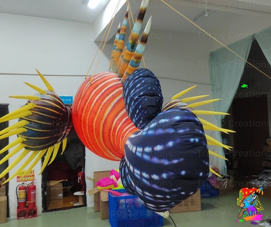 2m Inflatable Rainbow Fish Prop – Under the Sea Party Decoration