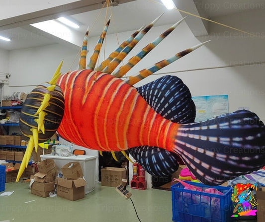 2m Inflatable Rainbow Fish Prop – Under the Sea Party Decoration